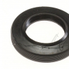Black rubber oil seal with a grooved outer edge and central bore; three size variants shown on the left.