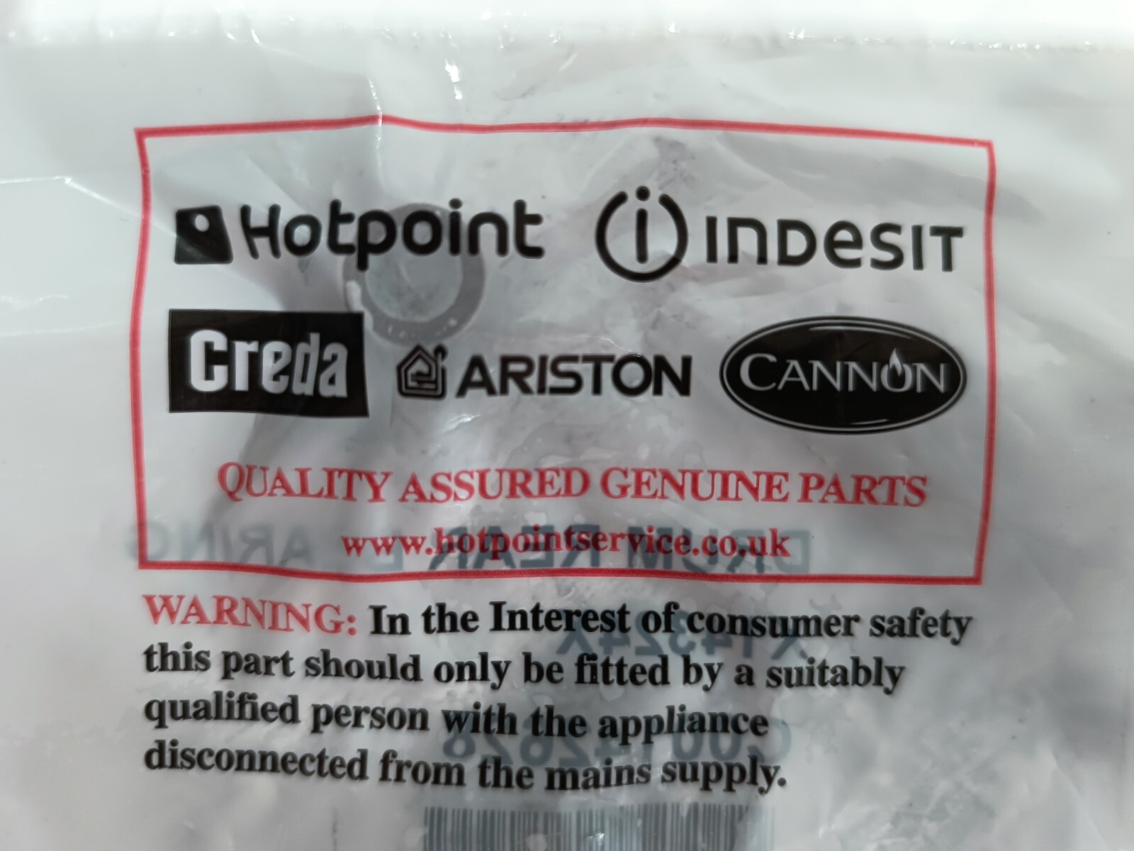 s-l1600-160.jpg Bag of genuine appliance parts with Hotpoint, Indesit, Creda, Ariston and Cannon logos; reads 'Quality Assured Genuine Parts'.