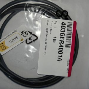 Coiled black cable with white tag showing the part ID 4036ER401A and a barcode.