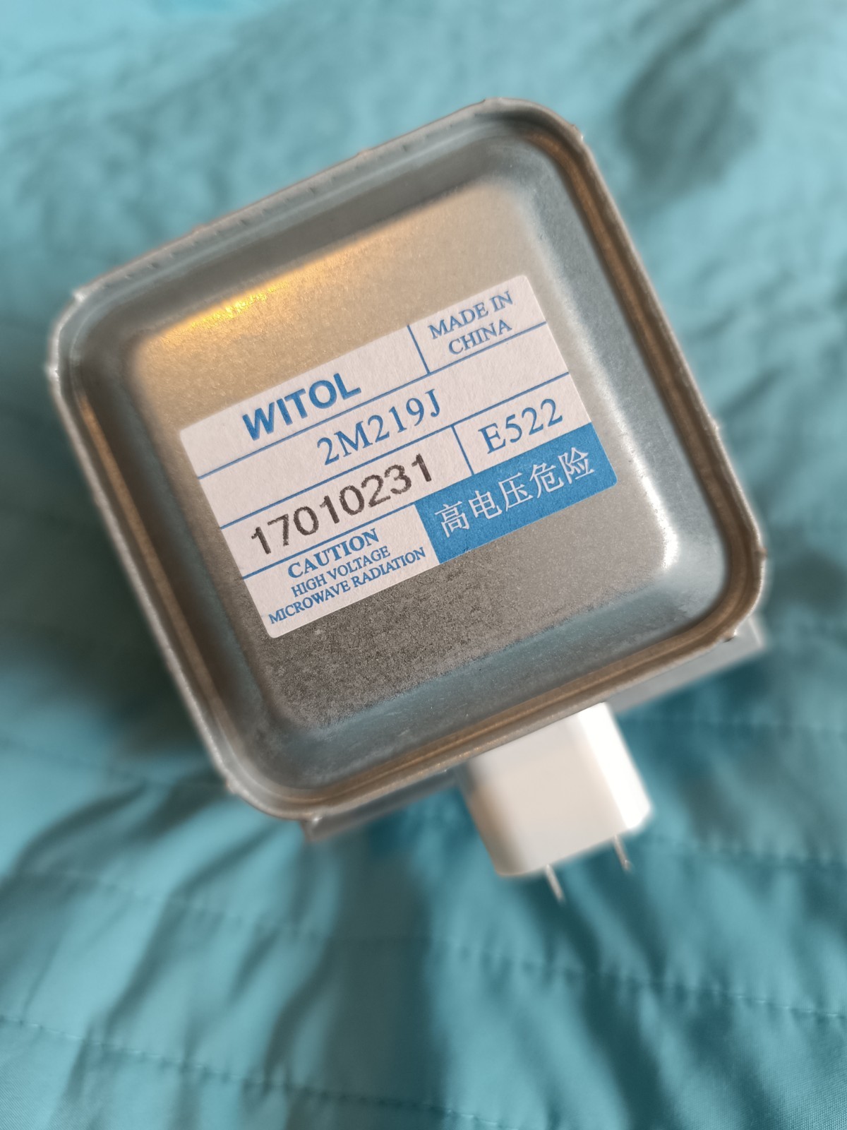 s-l1600-789.jpg Metallic electrical component with a blue-and-white label reading WITOL, high voltage warning, and Made in China (likely a transformer/relay)