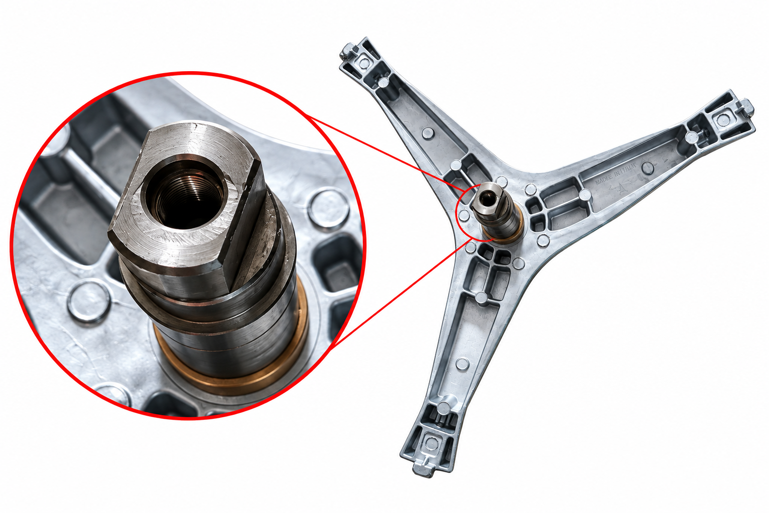 SAMSUNG WASHING MACHINE DRUM SPIDER & SHAFT Replacement for DC97-15184A — photo 1 SAMSUNG WASHING MACHINE DRUM SPIDER & SHAFT Replacement for DC97-15184A — photo 1