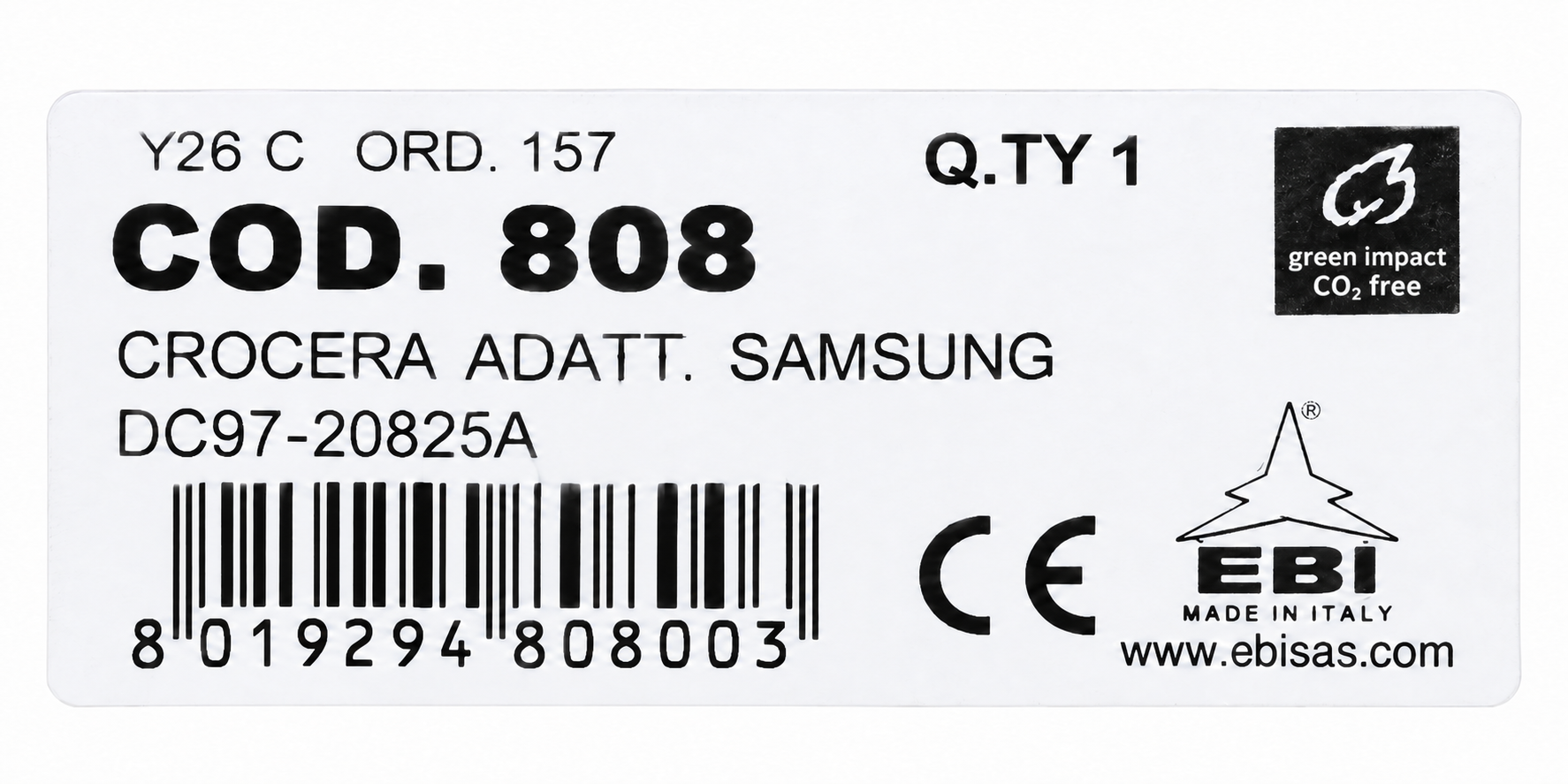 EBI 808 label with replacement reference DC97-20825A EBI 808 label with replacement reference DC97-20825A